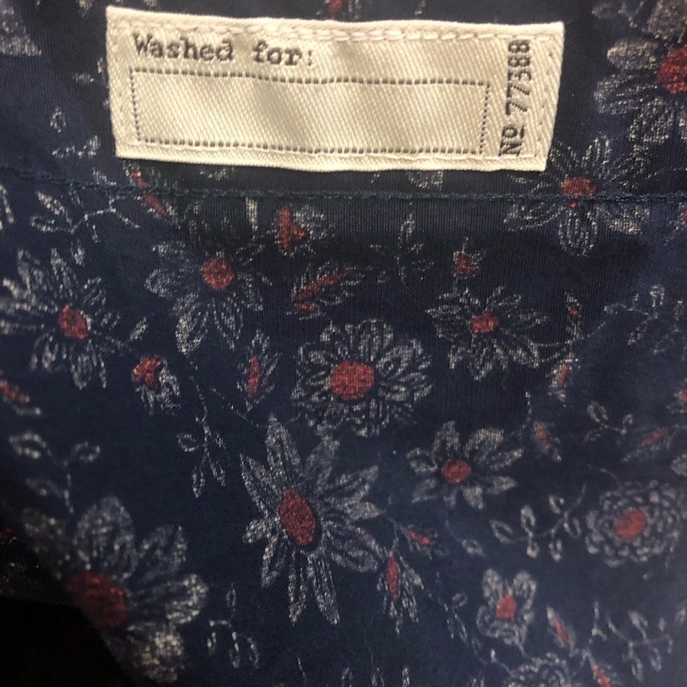 NWT J Crew Stretch Secret Organic Cotton Cottagecore Floral Blouse Slim‎ Medium - Picture 11 of 12
